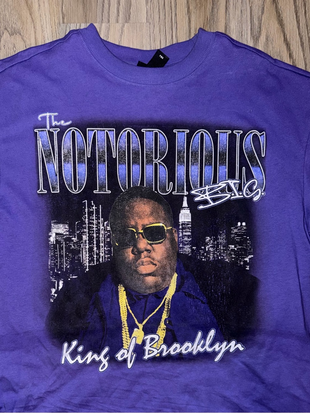 H&M Purple Notorious B.I.G. 'King of Brooklyn' Graphic Tee